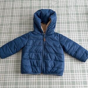 Carter's Blue Jacket with Fleece Lining size 12 months